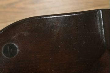 和製ビンテージ　松本民芸家具　#91型　落ち着きのある大人カフェ風インテリアが叶うキャプテンチェア(アームチェア、板座チェア、ダイニングチェア、椅子、イス、ヴィンテージ)(定価約13万円)(R-074079)