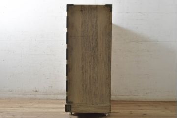 中古　牡丹　細やかで気品のある金具が目を引く加茂総桐箪笥(総桐たんす、衣装箪笥、和タンス、収納箪笥、桐箪笥、引き出し)(R-074081)