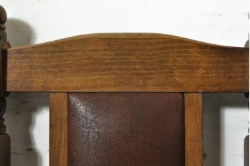 和製ビンテージ　しっかりした作りと凝ったデザインが魅力のチャイルドチェア(キッズチェア、アームチェア、ダイニングチェア、こども椅子、子どもイス、ヴィンテージ)(R-074085)