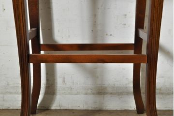 中古　美品　イギリス製　ビーチ材　品のある佇まいが魅力的な猫脚ハイスツール(ハイチェア、カウンターチェア、カウンタースツール、椅子、イス、英国)(R-074086)