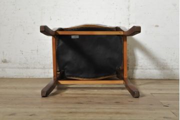 中古　美品　イギリス製　ビーチ材　品のある佇まいが魅力的な猫脚ハイスツール(ハイチェア、カウンターチェア、カウンタースツール、椅子、イス、英国)(R-074086)
