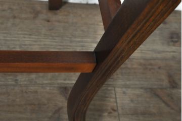 中古　美品　イギリス製　ビーチ材　品のある佇まいが魅力的な猫脚ハイスツール(ハイチェア、カウンターチェア、カウンタースツール、椅子、イス、英国)(R-074087)