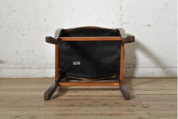 中古　美品　イギリス製　ビーチ材　品のある佇まいが魅力的な猫脚ハイスツール(ハイチェア、カウンターチェア、カウンタースツール、椅子、イス、英国)(R-074087)