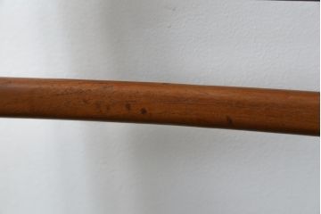 和製ビンテージ　青林製作所　チーク材　合皮　スタイリッシュな佇まいが魅力的なダイニングチェア4脚セット(椅子、イス、ヴィンテージ、バラ売り可能)(R-074093)