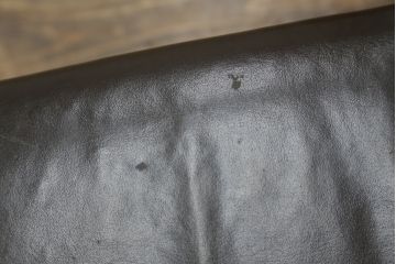 和製ビンテージ　青林製作所　チーク材　合皮　スタイリッシュな佇まいが魅力的なダイニングチェア4脚セット(椅子、イス、ヴィンテージ、バラ売り可能)(R-074093)