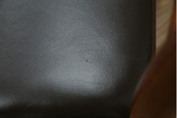 和製ヴィンテージ　青林製作所　チーク材　合皮　スタイリッシュな佇まいが魅力的なダイニングチェア2脚セット　(R-074094)