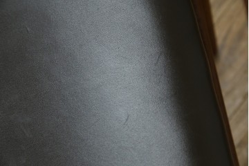 和製ヴィンテージ　青林製作所　チーク材　合皮　スタイリッシュな佇まいが魅力的なダイニングチェア2脚セット　(R-074094)