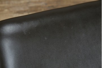 和製ヴィンテージ　青林製作所　チーク材　合皮　スタイリッシュな佇まいが魅力的なダイニングチェア2脚セット　(R-074094)