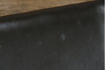 和製ヴィンテージ　青林製作所　チーク材　合皮　スタイリッシュな佇まいが魅力的なダイニングチェア2脚セット　(R-074094)