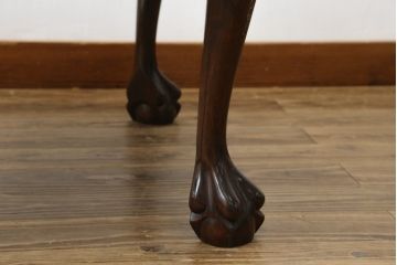 アジアンビンテージ　花梨(カリン)材　華やかで上品なデザインの大振りな象嵌入りローテーブル(センターテーブル、リビングテーブル、ヴィンテージ)(R-074098)