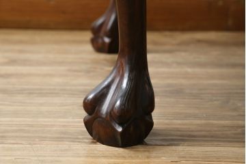 アジアンビンテージ　花梨(カリン)材　華やかで上品なデザインの大振りな象嵌入りローテーブル(センターテーブル、リビングテーブル、ヴィンテージ)(R-074098)