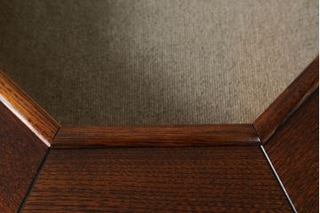 中古 美品 秋田川連漆器 栓材 漆塗り キャスター付きが便利な八角テーブル 定価約80万円相当 (R-074101)