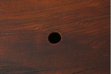 中古 美品 秋田川連漆器 栓材 漆塗り キャスター付きが便利な八角テーブル 定価約80万円相当 (R-074101)