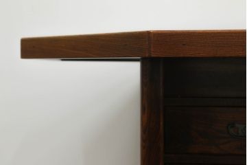 中古 美品 秋田川連漆器 栓材 漆塗り キャスター付きが便利な八角テーブル 定価約80万円相当 (R-074101)