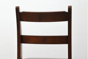中古　美品　秋田川連漆器　栓材　漆塗り　座面のデザインが目を惹くチェア2脚セット(ダイニングチェア、板座チェア、椅子、イス)(定価2脚で推定約25万円)(R-074102)