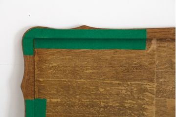 フランスアンティーク　オーク材　すらっと伸びた猫脚が上品なパーケットリーエクステンションテーブル(ダイニングテーブル、4人掛け、6人掛け、食卓)(R-074103)