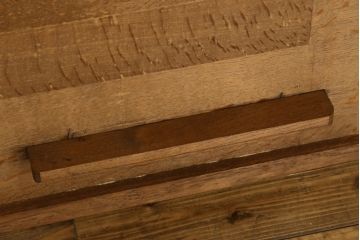 フランスアンティーク　オーク材　すらっと伸びた猫脚が上品なパーケットリーエクステンションテーブル(ダイニングテーブル、4人掛け、6人掛け、食卓)(R-074103)