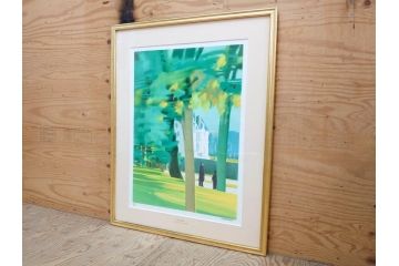 真作　証明書付き　オリジナル版画作品　アルフレッド デフォッセ(Alfred Defossez)　シャトー・ブラン　91/125(デフォセ、Promenade by the castle、ビジョン ヌーベル(VISION NOUVELLE)社、絵画、額装)(R-074104)