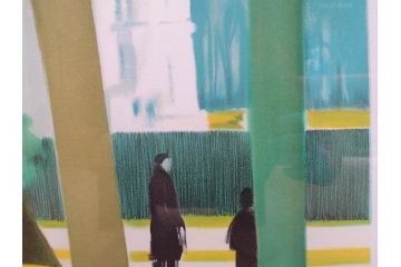 真作　証明書付き　オリジナル版画作品　アルフレッド デフォッセ(Alfred Defossez)　シャトー・ブラン　91/125(デフォセ、Promenade by the castle、ビジョン ヌーベル(VISION NOUVELLE)社、絵画、額装)(R-074104)