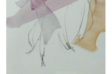 真作　いわさきちひろ　ぶどうを持つ少女　ちひろ美術館公認印　300/500　リトグラフ(石版画、額装、箱付き)(R-074105)