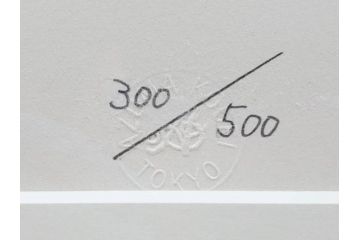 真作　いわさきちひろ　ぶどうを持つ少女　ちひろ美術館公認印　300/500　リトグラフ(石版画、額装、箱付き)(R-074105)