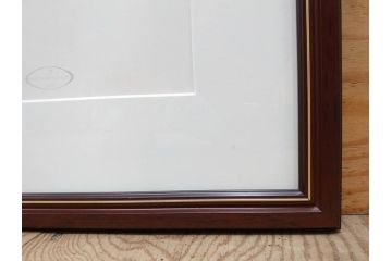真作　いわさきちひろ　ぶどうを持つ少女　ちひろ美術館公認印　300/500　リトグラフ(石版画、額装、箱付き)(R-074105)