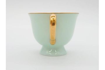 オールド大倉　大倉陶園(OKURA、OAC)　色蒔き　優しい色合いが素敵なデミタスカップ&ソーサー3客セット(洋食器、C&S)(R-074106)