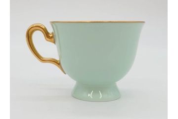オールド大倉　大倉陶園(OKURA、OAC)　色蒔き　優しい色合いが素敵なデミタスカップ&ソーサー3客セット(洋食器、C&S)(R-074106)