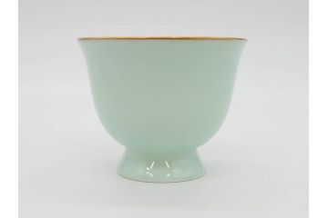 オールド大倉　大倉陶園(OKURA、OAC)　色蒔き　優しい色合いが素敵なデミタスカップ&ソーサー3客セット(洋食器、C&S)(R-074106)