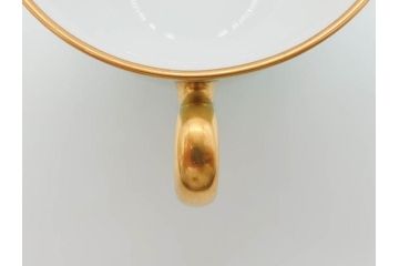 オールド大倉　大倉陶園(OKURA、OAC)　色蒔き　優しい色合いが素敵なデミタスカップ&ソーサー3客セット(洋食器、C&S)(R-074106)