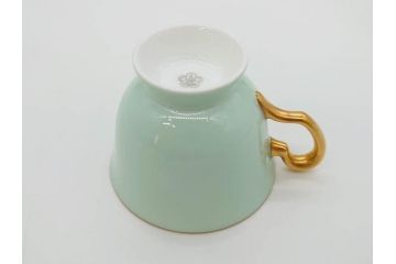 オールド大倉　大倉陶園(OKURA、OAC)　色蒔き　優しい色合いが素敵なデミタスカップ&ソーサー3客セット(洋食器、C&S)(R-074106)