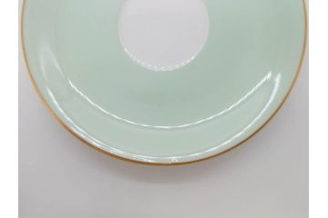 オールド大倉　大倉陶園(OKURA、OAC)　色蒔き　優しい色合いが素敵なデミタスカップ&ソーサー3客セット(洋食器、C&S)(R-074106)