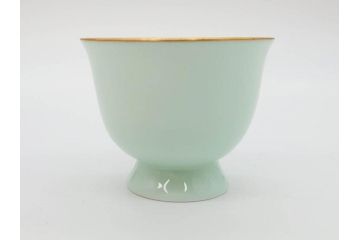 オールド大倉　大倉陶園(OKURA、OAC)　色蒔き　優しい色合いが素敵なデミタスカップ&ソーサー4客セット(洋食器、C&S)(R-074107)