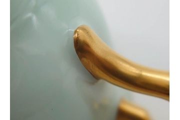 オールド大倉　大倉陶園(OKURA、OAC)　色蒔き　優しい色合いが素敵なデミタスカップ&ソーサー4客セット(洋食器、C&S)(R-074107)