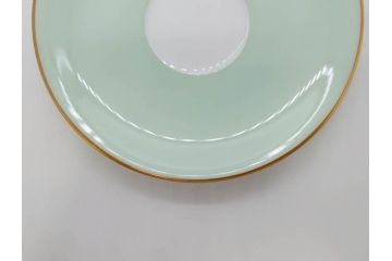 オールド大倉　大倉陶園(OKURA、OAC)　色蒔き　優しい色合いが素敵なデミタスカップ&ソーサー4客セット(洋食器、C&S)(R-074107)