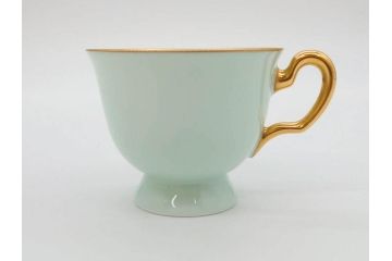 オールド大倉　大倉陶園(OKURA、OAC)　色蒔き　優しい色合いが素敵なデミタスカップ&ソーサー4客セット(洋食器、C&S)(R-074107)