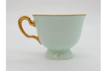 オールド大倉　大倉陶園(OKURA、OAC)　色蒔き　優しい色合いが素敵なデミタスカップ&ソーサー4客セット(洋食器、C&S)(R-074107)