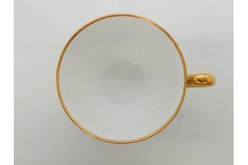 オールド大倉　大倉陶園(OKURA、OAC)　色蒔き　優しい色合いが素敵なデミタスカップ&ソーサー4客セット(洋食器、C&S)(R-074107)