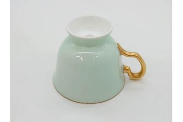 オールド大倉　大倉陶園(OKURA、OAC)　色蒔き　優しい色合いが素敵なデミタスカップ&ソーサー4客セット(洋食器、C&S)(R-074107)