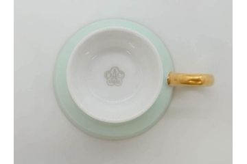 オールド大倉　大倉陶園(OKURA、OAC)　色蒔き　優しい色合いが素敵なデミタスカップ&ソーサー4客セット(洋食器、C&S)(R-074107)