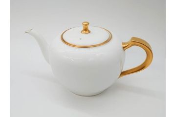オールド大倉　大倉陶園(OKURA、OAC)　ゴールドライン　シンプルなデザインながらも気品漂うティーポット(洋食器)(R-074108)