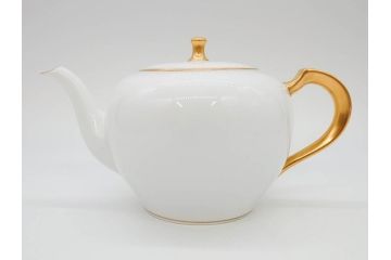 オールド大倉　大倉陶園(OKURA、OAC)　ゴールドライン　シンプルなデザインながらも気品漂うティーポット(洋食器)(R-074108)