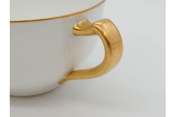 オールド大倉　大倉陶園(OKURA、OAC)　ゴールドライン　シンプルなデザインで取り入れやすいトリオ3客セット(カップ&ソーサー、プレート、皿、C&S、洋食器)(R-074109)