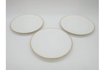 オールド大倉　大倉陶園(OKURA、OAC)　ゴールドライン　シンプルなデザインで取り入れやすいトリオ3客セット(カップ&ソーサー、プレート、皿、C&S、洋食器)(R-074109)
