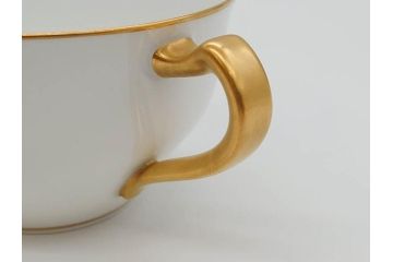 オールド大倉　大倉陶園(OKURA、OAC)　ゴールドライン　シンプルなデザインで取り入れやすいトリオ3客セット(カップ&ソーサー、プレート、皿、C&S、洋食器)(R-074110)