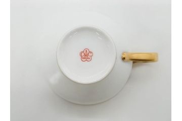 オールド大倉　大倉陶園(OKURA、OAC)　ゴールドライン　シンプルなデザインで取り入れやすいトリオ3客セット(カップ&ソーサー、プレート、皿、C&S、洋食器)(R-074110)