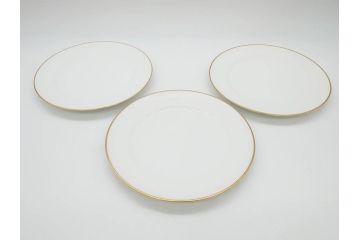 オールド大倉　大倉陶園(OKURA、OAC)　ゴールドライン　シンプルなデザインで取り入れやすいトリオ3客セット(カップ&ソーサー、プレート、皿、C&S、洋食器)(R-074110)