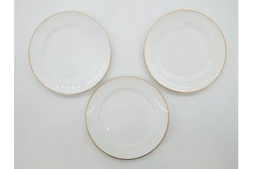 オールド大倉　大倉陶園(OKURA、OAC)　ゴールドライン　シンプルなデザインで取り入れやすいトリオ3客セット(カップ&ソーサー、プレート、皿、C&S、洋食器)(R-074110)