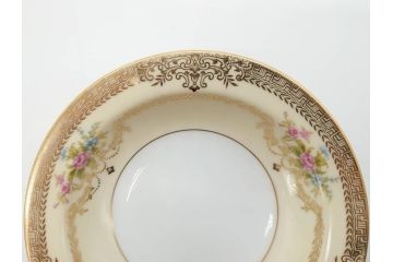 オールドノリタケ　NORITAKE　金彩　煌びやかなデザインが目を惹くボウル6客セット(花、フラワー、プレート、皿、洋食器、サラダ)(R-074111)