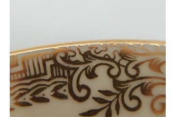 オールドノリタケ　NORITAKE　金彩　煌びやかなデザインが目を惹くボウル6客セット(花、フラワー、プレート、皿、洋食器、サラダ)(R-074111)